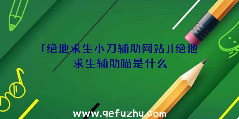 「绝地求生小刀辅助网站」|绝地求生辅助瞄是什么